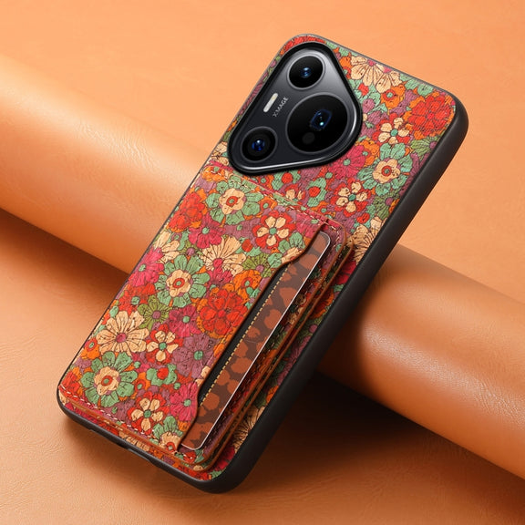 For Huawei Pura 70 Pro Card Slot Holder Phone Case(Summer Red)