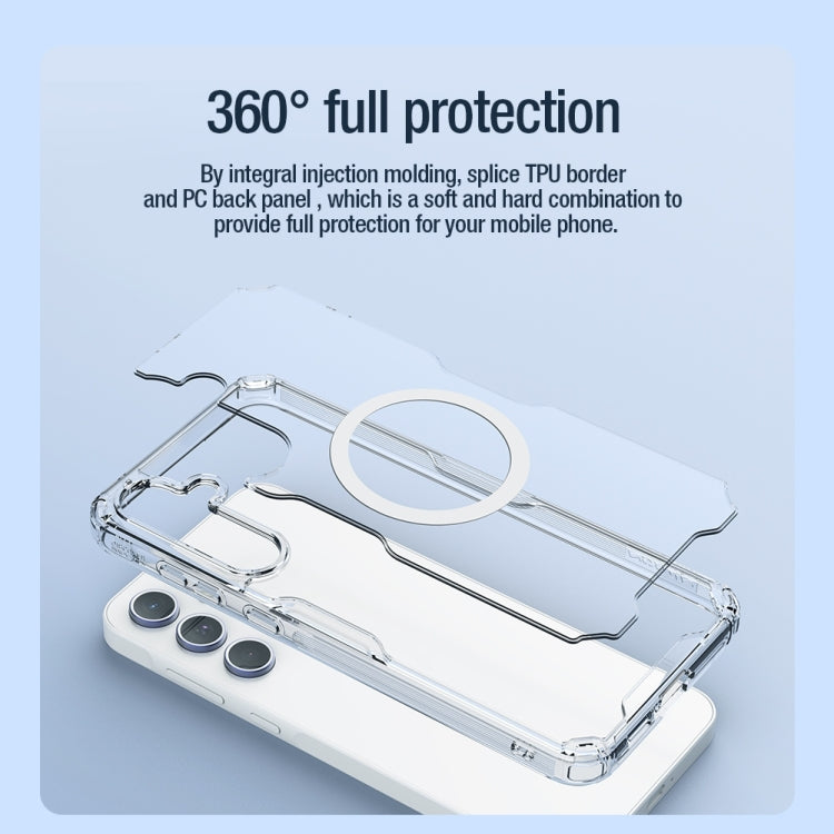 For Samsung Galaxy A55 NILLKIN Ultra Clear Magnetic PC + TPU Phone Case(Transparent)