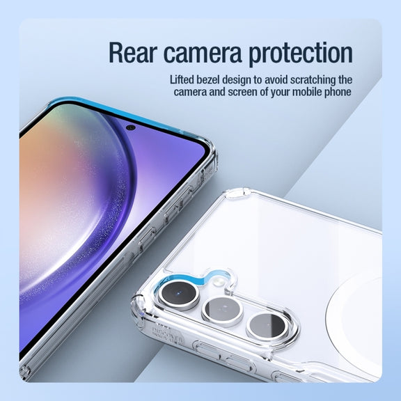 For Samsung Galaxy A55 NILLKIN Ultra Clear Magnetic PC + TPU Phone Case(Transparent)