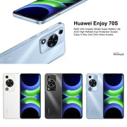 HUAWEI Enjoy 70S, 8GB+128GB, Side Fingerprint Identification, 6.75 inch HarmonyOS 4.2 Octa Core 2.4GHz, Network: 4G, Not Support Google Play(White)