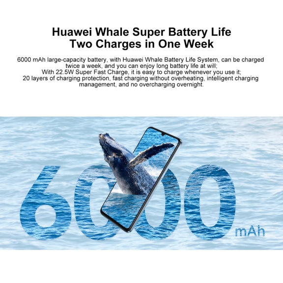 HUAWEI Enjoy 70S, 8GB+128GB, Side Fingerprint Identification, 6.75 inch HarmonyOS 4.2 Octa Core 2.4GHz, Network: 4G, Not Support Google Play(White)