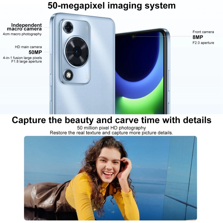 HUAWEI Enjoy 70S, 8GB+128GB, Side Fingerprint Identification, 6.75 inch HarmonyOS 4.2 Octa Core 2.4GHz, Network: 4G, Not Support Google Play(Blue)