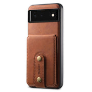 For Google Pixel 6 Denior D14 NK Retro Pattern MagSafe Magnetic Card Holder Leather Phone Case(Brown)
