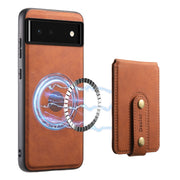 For Google Pixel 6 Denior D14 NK Retro Pattern MagSafe Magnetic Card Holder Leather Phone Case(Brown)