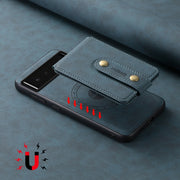 For Google Pixel 6 Denior D14 NK Retro Pattern MagSafe Magnetic Card Holder Leather Phone Case(Blue)