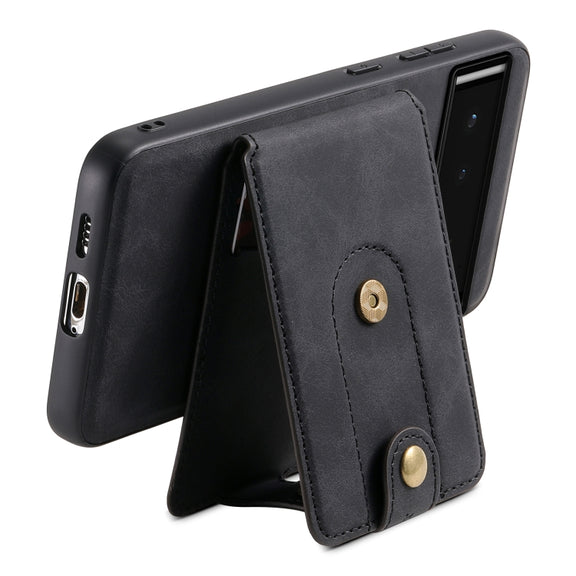For Google Pixel 6 Denior D14 NK Retro Pattern MagSafe Magnetic Card Holder Leather Phone Case(Black)