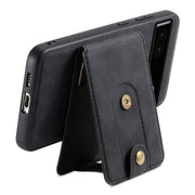 For Google Pixel 6a Denior D14 NK Retro Pattern MagSafe Magnetic Card Holder Leather Phone Case(Black)