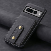 For Google Pixel 7 Pro 5G Denior D14 NK Retro Pattern MagSafe Magnetic Card Holder Leather Phone Case(Black)