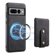 For Google Pixel 7 Pro 5G Denior D14 NK Retro Pattern MagSafe Magnetic Card Holder Leather Phone Case(Black)
