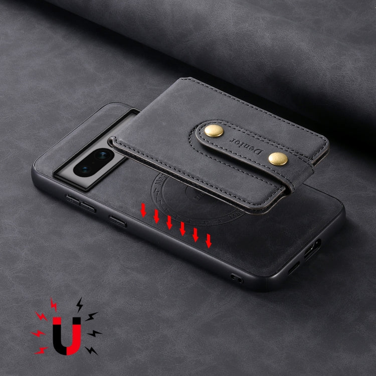For Google Pixel 7 Pro 5G Denior D14 NK Retro Pattern MagSafe Magnetic Card Holder Leather Phone Case(Black)
