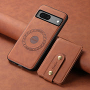 For Google Pixel 7 5G Denior D14 NK Retro Pattern MagSafe Magnetic Card Holder Leather Phone Case(Brown)