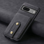 For Google Pixel 7 5G Denior D14 NK Retro Pattern MagSafe Magnetic Card Holder Leather Phone Case(Black)