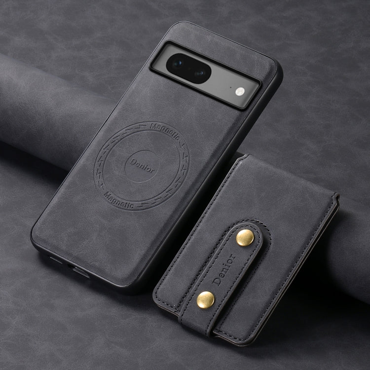 For Google Pixel 7 5G Denior D14 NK Retro Pattern MagSafe Magnetic Card Holder Leather Phone Case(Black)