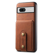 For Google Pixel 7a Denior D14 NK Retro Pattern MagSafe Magnetic Card Holder Leather Phone Case(Brown)