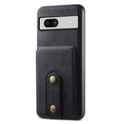 For Google Pixel 7a Denior D14 NK Retro Pattern MagSafe Magnetic Card Holder Leather Phone Case(Black)