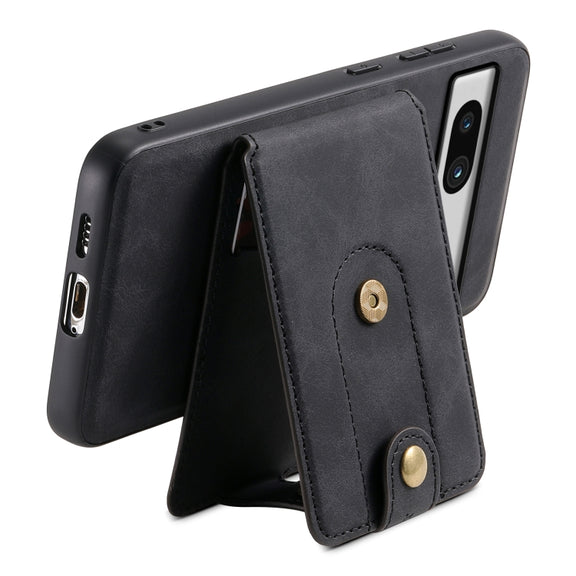 For Google Pixel 7a Denior D14 NK Retro Pattern MagSafe Magnetic Card Holder Leather Phone Case(Black)