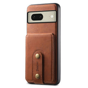For Google Pixel 8 Denior D14 NK Retro Pattern MagSafe Magnetic Card Holder Leather Phone Case(Brown)