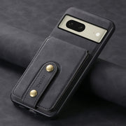 For Google Pixel 8 Denior D14 NK Retro Pattern MagSafe Magnetic Card Holder Leather Phone Case(Black)