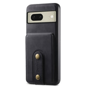 For Google Pixel 8 Denior D14 NK Retro Pattern MagSafe Magnetic Card Holder Leather Phone Case(Black)