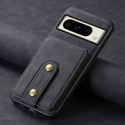 For Google Pixel 8 Pro Denior D14 NK Retro Pattern MagSafe Magnetic Card Holder Leather Phone Case(Black)