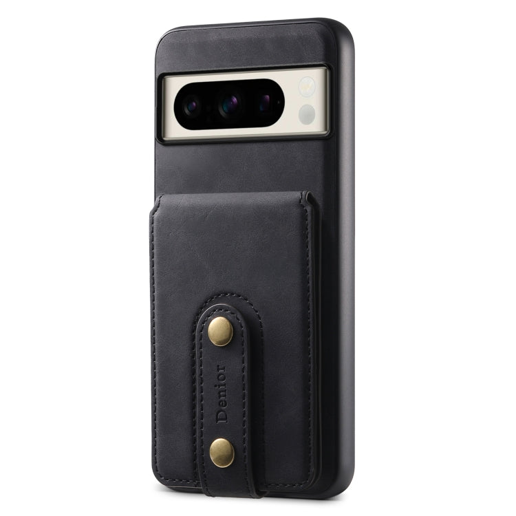 For Google Pixel 8 Pro Denior D14 NK Retro Pattern MagSafe Magnetic Card Holder Leather Phone Case(Black)
