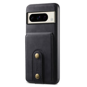 For Google Pixel 8 Pro Denior D14 NK Retro Pattern MagSafe Magnetic Card Holder Leather Phone Case(Black)