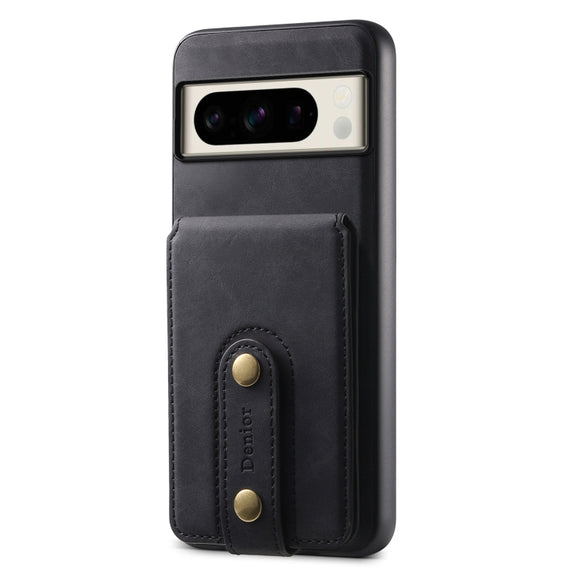 For Google Pixel 8 Pro Denior D14 NK Retro Pattern MagSafe Magnetic Card Holder Leather Phone Case(Black)