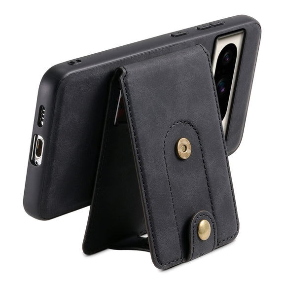 For Google Pixel 8 Pro Denior D14 NK Retro Pattern MagSafe Magnetic Card Holder Leather Phone Case(Black)