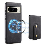 For Google Pixel 8 Pro Denior D14 NK Retro Pattern MagSafe Magnetic Card Holder Leather Phone Case(Black)