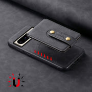 For Google Pixel 8 Pro Denior D14 NK Retro Pattern MagSafe Magnetic Card Holder Leather Phone Case(Black)
