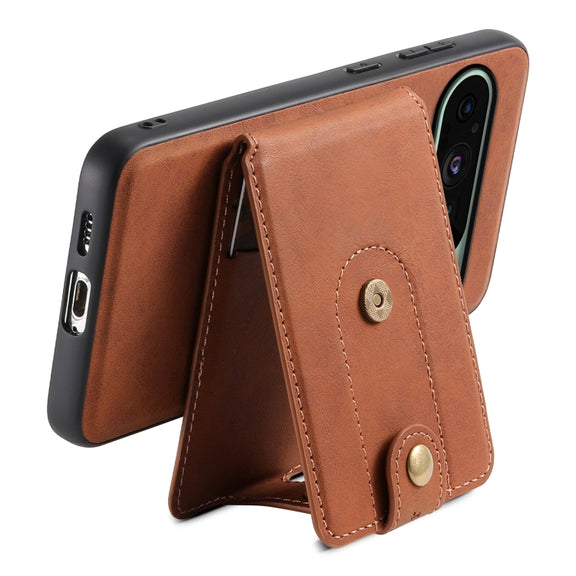 For Google Pixel 9 Denior D14 NK Retro Pattern MagSafe Magnetic Card Holder Leather Phone Case(Brown)
