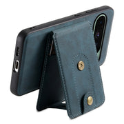 For Google Pixel 9 Denior D14 NK Retro Pattern MagSafe Magnetic Card Holder Leather Phone Case(Blue)