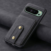 For Google Pixel 9 Denior D14 NK Retro Pattern MagSafe Magnetic Card Holder Leather Phone Case(Black)