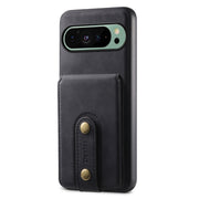 For Google Pixel 9 Denior D14 NK Retro Pattern MagSafe Magnetic Card Holder Leather Phone Case(Black)