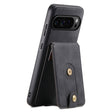 For Google Pixel 9 Pro Denior D14 NK Retro Pattern MagSafe Magnetic Card Holder Leather Phone Case(Black) - Google Cases by Denior | Online Shopping South Africa | PMC TechLife | Buy Now Pay Later Mobicred