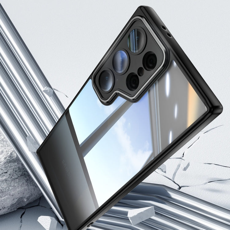 For Samsung Galaxy S25 Ultra 5G Acrylic Hybrid TPU Armor Shockproof Phone Case(Black)