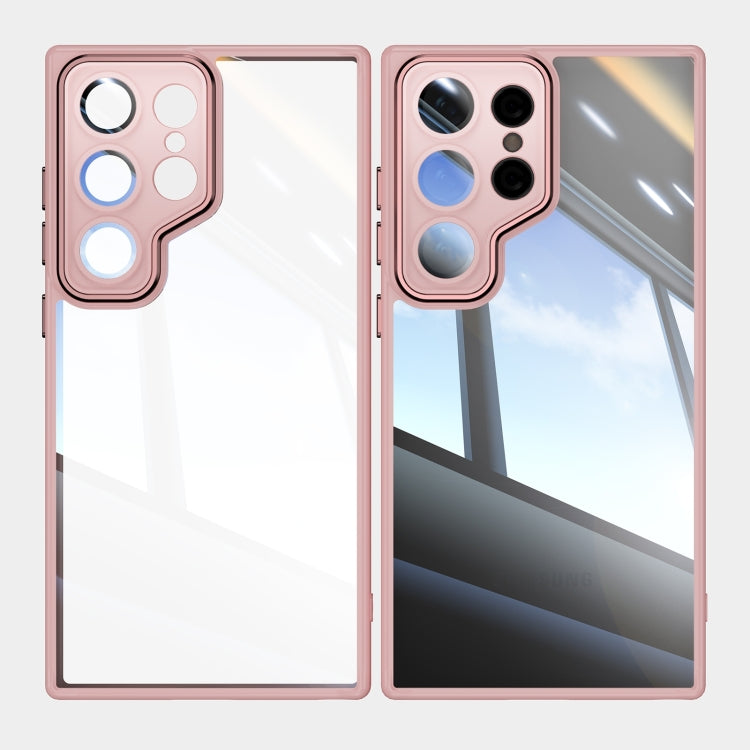 For Samsung Galaxy S25 Ultra 5G Acrylic Hybrid TPU Armor Shockproof Phone Case(Pink)