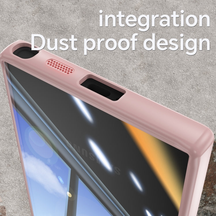 For Samsung Galaxy S25 Ultra 5G Acrylic Hybrid TPU Armor Shockproof Phone Case(Pink)