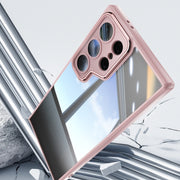 For Samsung Galaxy S25 Ultra 5G Acrylic Hybrid TPU Armor Shockproof Phone Case(Pink)