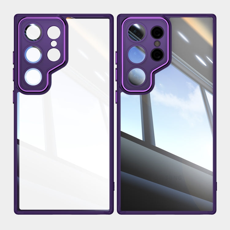 For Samsung Galaxy S25 Ultra 5G Acrylic Hybrid TPU Armor Shockproof Phone Case(Purple)
