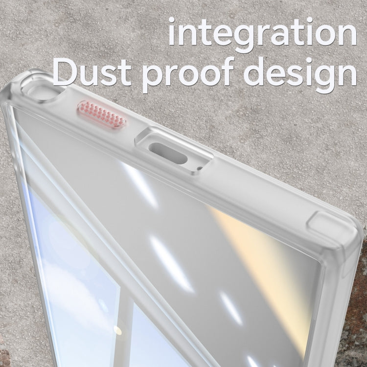 For Samsung Galaxy S25 Ultra 5G Acrylic Hybrid TPU Armor Shockproof Phone Case(Transparent)