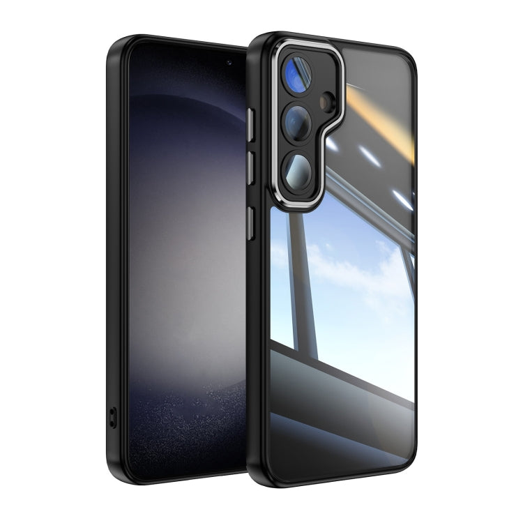 For Samsung Galaxy S25 5G Acrylic Hybrid TPU Armor Shockproof Phone Case(Black)