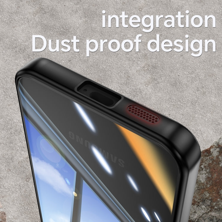 For Samsung Galaxy S25 5G Acrylic Hybrid TPU Armor Shockproof Phone Case(Black)