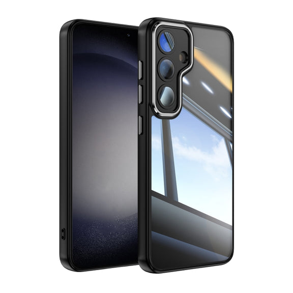 For Samsung Galaxy S25 5G Acrylic Hybrid TPU Armor Shockproof Phone Case(Black)