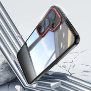 For Samsung Galaxy S25 5G Acrylic Hybrid TPU Armor Shockproof Phone Case(Black Red)
