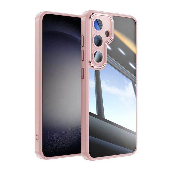 For Samsung Galaxy S25+ 5G Acrylic Hybrid TPU Armor Shockproof Phone Case(Pink)