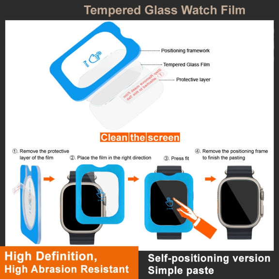 For Xiaomi Redmi Watch 4 IMAK Tempered Glass Watch Protective Film Self-contained Positioning Version