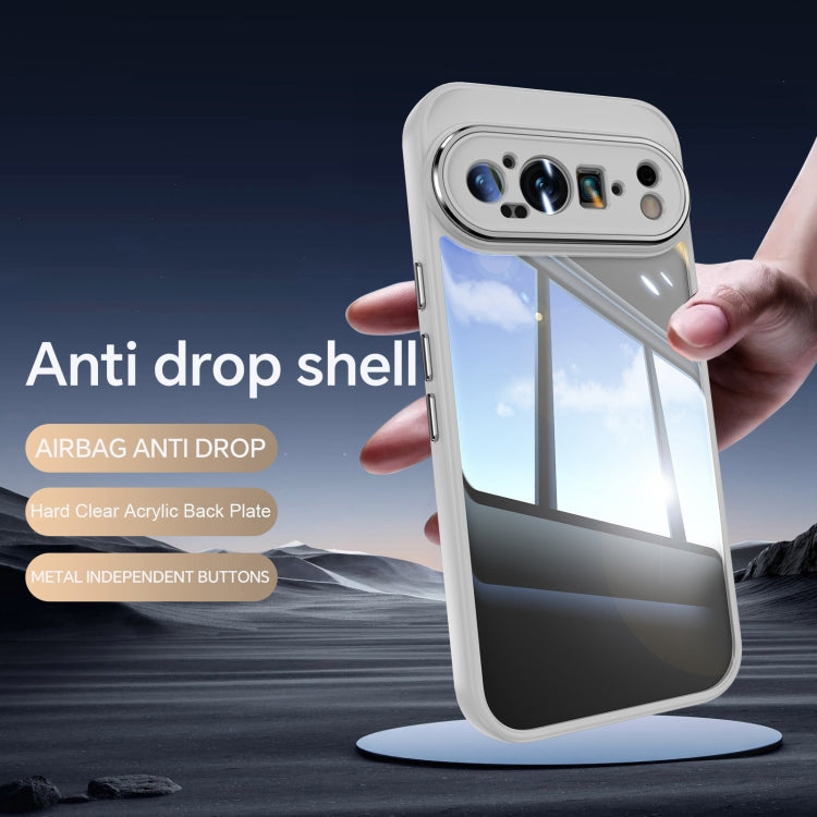 For Google Pixel 9 Acrylic Hybrid TPU Armor Shockproof Phone Case(Grey)
