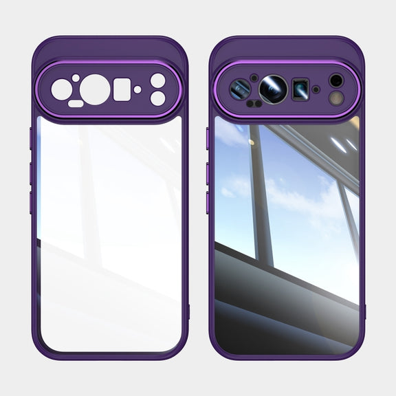 For Google Pixel 9 Acrylic Hybrid TPU Armor Shockproof Phone Case(Purple)
