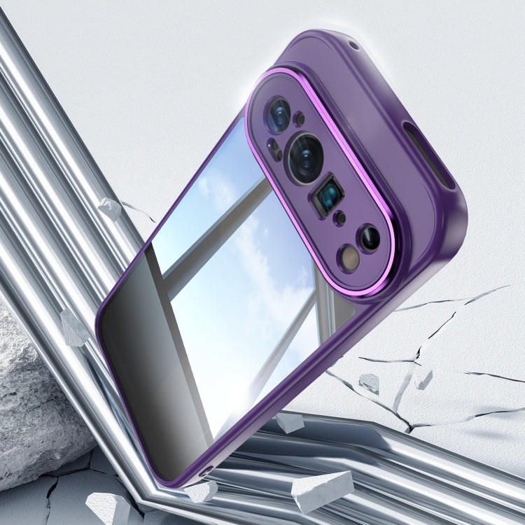 For Google Pixel 9 Acrylic Hybrid TPU Armor Shockproof Phone Case(Purple)